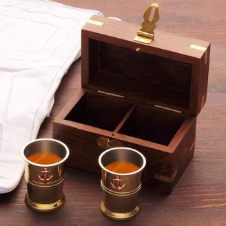 COPAS DE CAPITÁN CON CAJA DE MADERA